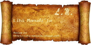 Lihi Manuéla névjegykártya